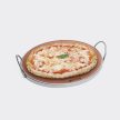 SMEG PRTX kerek tűzálló pizzakő fogantyúval