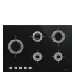 SMEG Dolce Stil Novo PVL675LCN Fekete beépíthető gáz főzőlap wok égővel