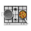 SMEG Classica PX364L inox beépíthető gáz főzőlap wok égővel