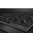 SMEG Classica PX375LMB matt fekete beépíthető gáz főzőlap wok égővel