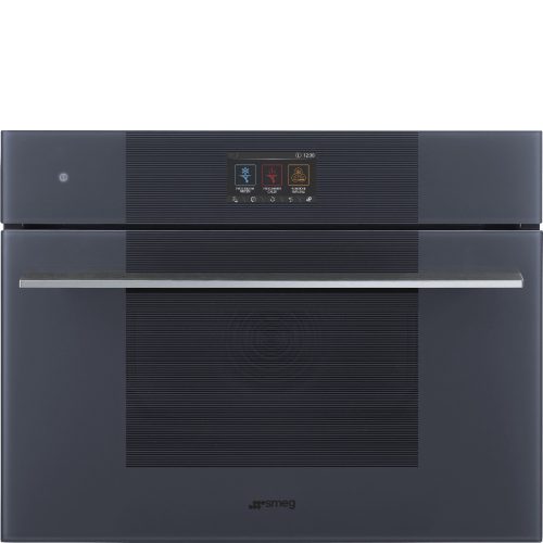 SMEG Linea SBC4104G sötét szürke beépíthető kombinált sokkoló hűtő és étel melegentartó