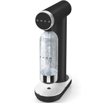 SMEG Collezione SKC01BLM matt fekete szódagép átlátszó palackkal