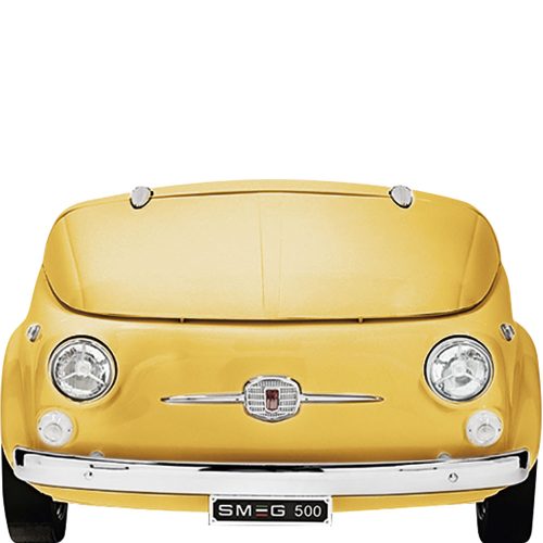 SMEG 50's Style SMEG500G sárga fiat 500 retro design minibár hűtő