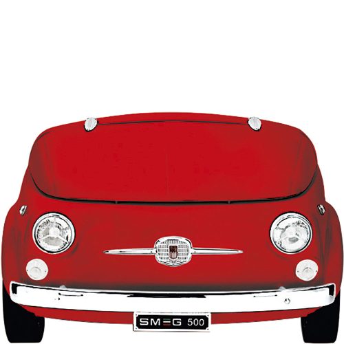 SMEG 50's Style SMEG500R piros fiat 500 retro design minibár hűtő