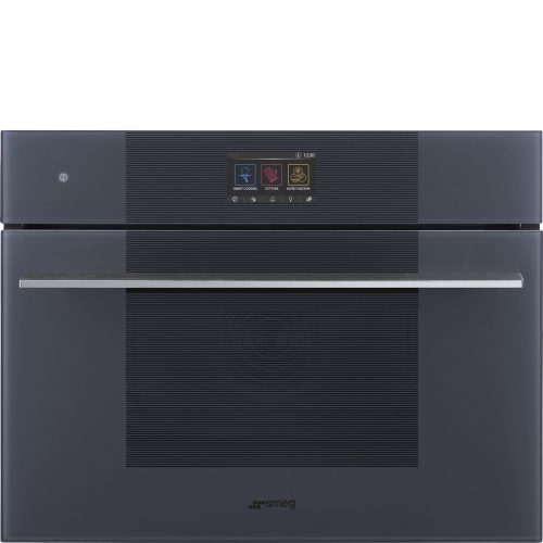 SMEG Omnichef Galileo Linea SO4104APG sötét szürke beépíthető 3 in 1 mikrohullámú gőzsütő