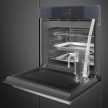 SMEG Steam100 Pro Galileo Linea SO6104S4PG sötét szürke beépíthető gőzsütő