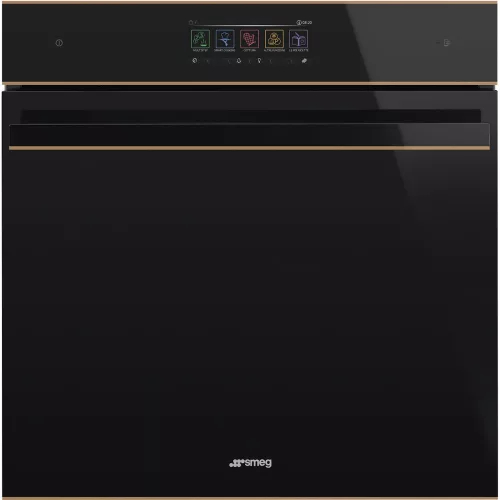 SMEG Omnichef Galileo Dolce Stil Novo SO6606WAPNR fekete arany beépíthető 3 in 1 mikrohullámú gőz