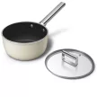 Smeg SPF2012CRM krémszínű tapadásmentes sauce pan nyeles lábas üveg fedővel