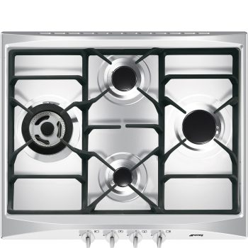 SMEG Selezione SR264XGH2 inox klasszikus beépíthető gáz főzőlap