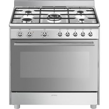 SMEG Classica SX91GM inox professzionális szabadonálló gáztűzhely
