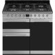SMEG Classica SY103 fekete inox professzionális szabadonálló gáztűzhely