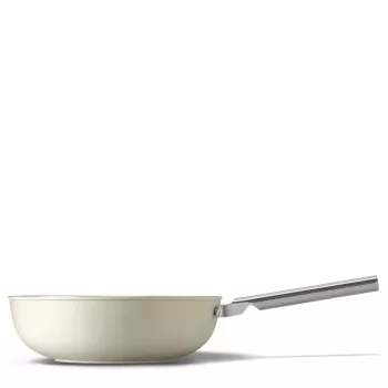 Smeg WOF3002CRM krémszínű tapadásmentes wok serpenyő