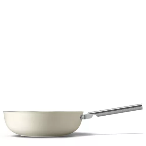 Smeg WOF3002CRM krémszínű tapadásmentes wok serpenyő