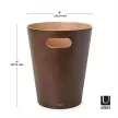 UMBRA WOODROW CAN 082780-213 sötétbarna papírkosár