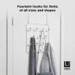 UMBRA ESTIQUE 1004045-660 fehér-természetes fa fúrás nélküli ajtóra akasztható fogas