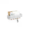 UMBRA ESTIQUE 1004245-660 fehér-természetes fa előszobai rendszerező kulcsakasztó