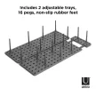 UMBRA PEGGY 55x30cm-es 1004318-149 sötétszürke univerzálisan alakítható fiókrendező betét