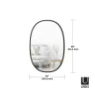 UMBRA HUB OVAL 1006044-040 Fekete ovális tükör