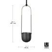 UMBRA BOLO 1009571-040 Fekete függő kaspó