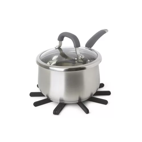 FANFARE fekete szilikon gumi összecsukható edényalátét