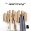 UMBRA PICKET 1011471-390 natúr kihajtható fali fogas akasztó