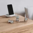 ZOOLA FRANCHIE ezüst színű polírozott tömör fém gyűrűtartó francia bulldog figura