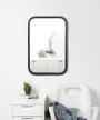 UMBRA HUB RECTANGLE 1014800-040-U40 Fekete lekerekített sarkú fali tükör