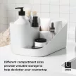 UMBRA GLAM 1016977-910 Fehér-szürke piperetartó kozmetikai rendszerező doboz