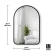 UMBRA HUB 1017060-040 Fekete boltíves tükör