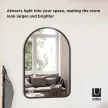 UMBRA HUB 1017060-040 Fekete boltíves tükör