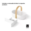 UMBRA BELLWOOD CADDY 1019130-668 fehér-natúr fa hordozható piperetartó rendszerező