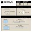 UMBRA LOOP 1020375-1001 nikkel ezüst állítható hosszúságú szimpla teleszkópos függönykarnis