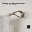 UMBRA LOOP 1020375-1001 nikkel ezüst állítható hosszúságú szimpla teleszkópos függönykarnis