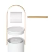 UMBRA BELLWOOD 1022314-668 fehér-natúr fa földön álló wc papír tartó