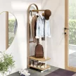 UMBRA BELLWOOD COAT RACK 1022523-668 fehér-natúr fa ruhaállvány