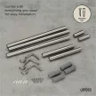 UMBRA ZEN 1022628-411 ezüst moduláris függönykarnis