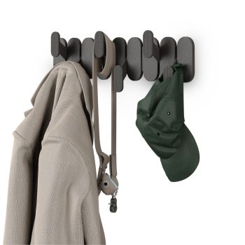 UMBRA TEMPO 6 1022941-040 fekete fali akasztó fogas