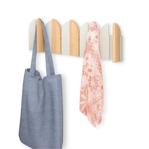 SALOON natúr fa-homok színű kihajtható fali fogas akasztó