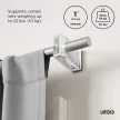 UMBRA FLUTE 1023440-411 ezüst színű állítható teleszkópos függönykarnis