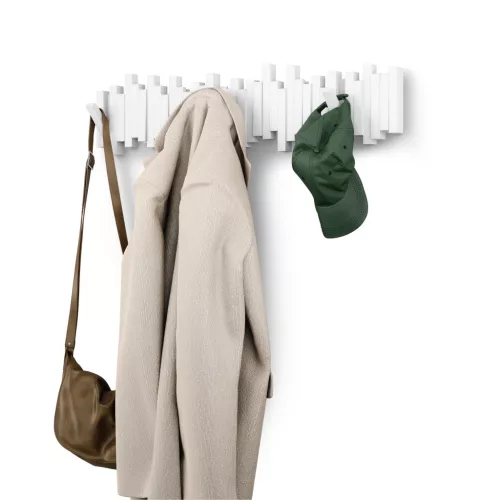 UMBRA STICKS 8 1023536-660 fehér kihajtható fali akasztó fogas