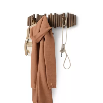 UMBRA PICKET 8 1023554-746 sötét dió színű kihajtható fali fogas akasztó