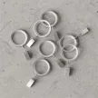 UMBRA CAPPA CLIP RINGS 245992-411 szálcsiszolt ezüst függönykarika szett