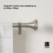 UMBRA ELLA 246623-411 szálcsiszolt ezüst állítható hosszúságú szimpla teleszkópos függönykarnis