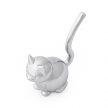 ZOOLA CAT ezüst színű polírozott tömör fém gyűrűtartó cica figura