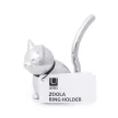 ZOOLA CAT ezüst színű polírozott tömör fém gyűrűtartó cica figura