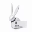 ZOOLA BUNNY ezüst színű polírozott tömör fém gyűrűtartó nyuszi figura