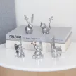 ZOOLA ELEPHANT ezüst színű polírozott tömör fém gyűrűtartó elefánt figura