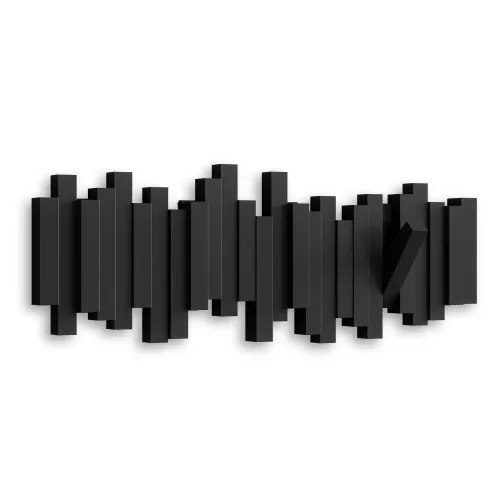 UMBRA STICKS 318211-040 Fekete kihajtható fali akasztó fogas