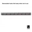 UMBRA FLIP 8 318858-1045 szürke-titánium kihajtható fali fogas akasztó