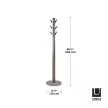 UMBRA FLAPPER 320361-918 szürke fa-szürke modern fa álló fogas behajtható akasztókkal